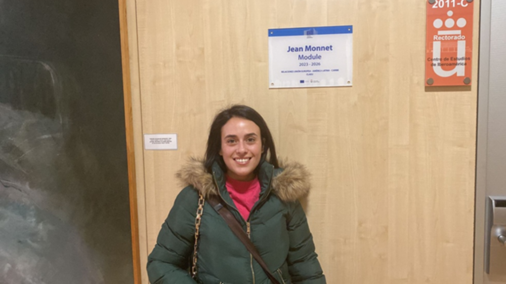 Prof. Elena C. Díaz Galán at Location of Jean Monnet Module at Research Centre of Iberoamerican studies, University Rey Juan Carlos, Madrid, Spain.